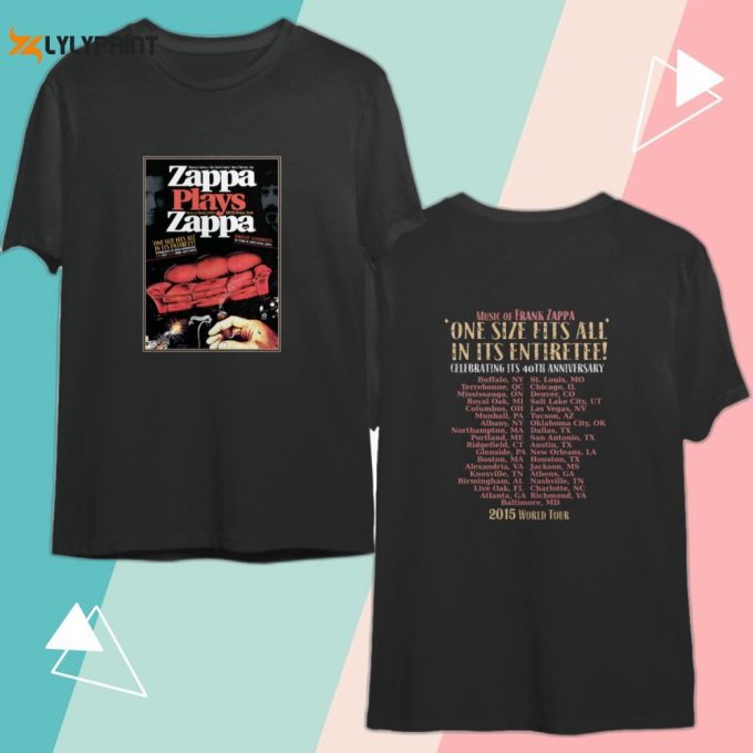 Zappa Plays Zappa Music Of Frank Zappa 2015 World Tour Black T-Shirt 1