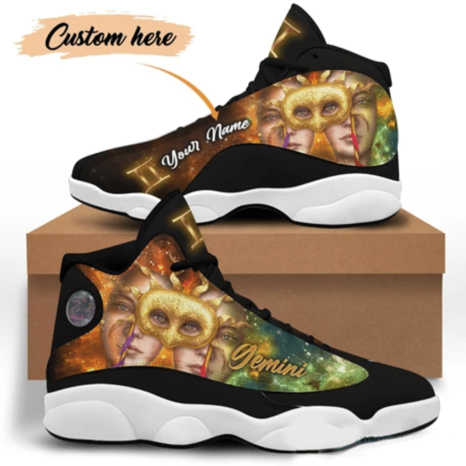 Personalized Name Gemini Zodiac Personalized For Lover Shoes Air Jordan 13 Shoes Men And Women 1