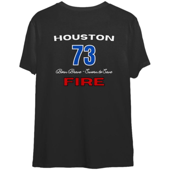 Houston Fire Station 73 Patch T-Shirt - Original Design With Square Letters 2