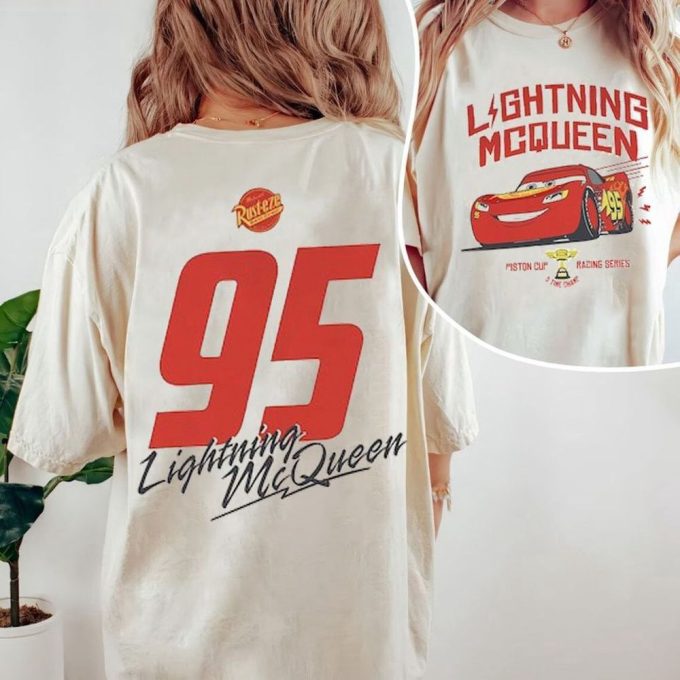 Vintage Lightning Mcqueen T-Shirt, Disney Cars Shirt, Disney Cars Land Shirt 5