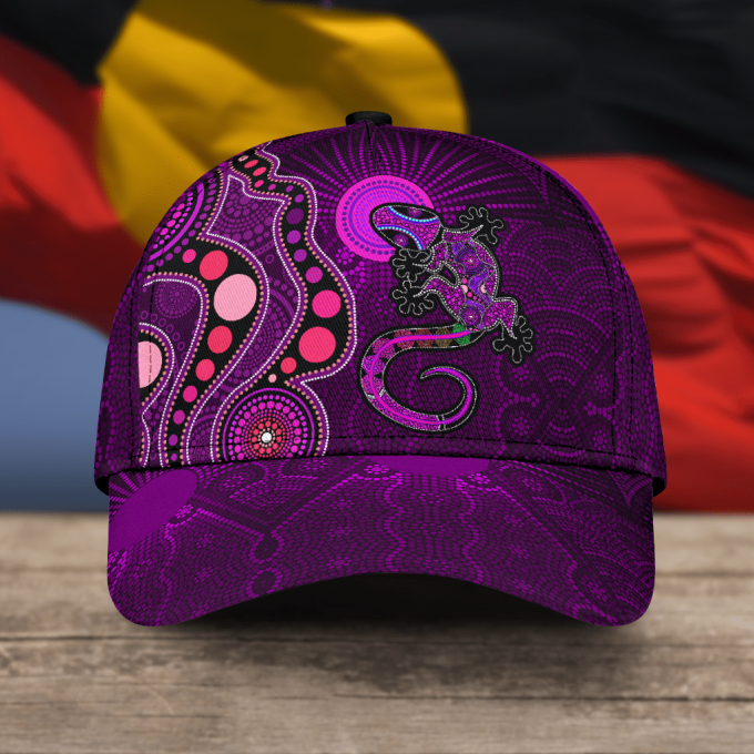 Aboriginal Purple The Lizard And The Sun Classc Cap Printed Baseball Cap Gift 1