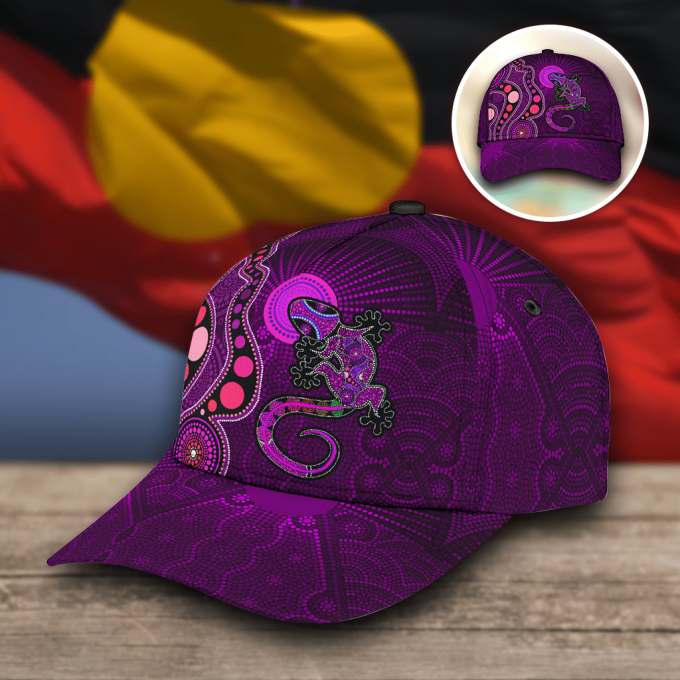 Aboriginal Purple The Lizard And The Sun Classc Cap Printed Baseball Cap Gift 2
