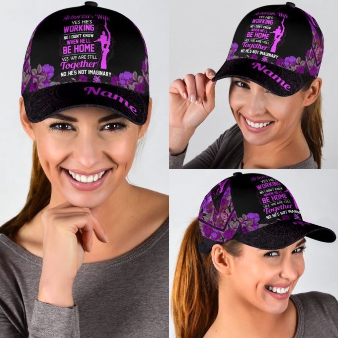 Arborist'S Wife Purple Classic Cap Printed Baseball Cap Gift 5