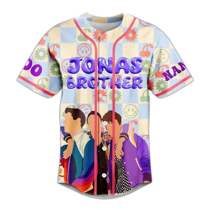 Jonas Brothers Baseball Jersey, Pop Rock Band Jersey Tee 1