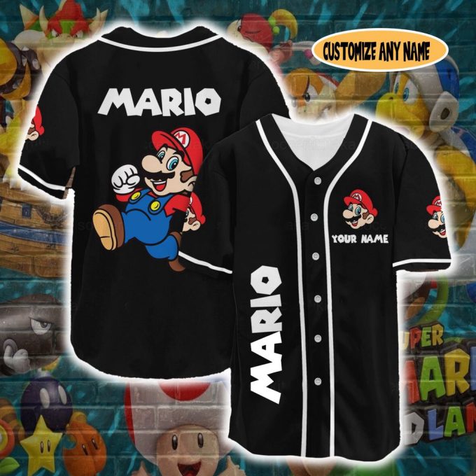 Super Mario Shirt, Super Mario Baseball Jersey, Mario Jersey Shirt 3