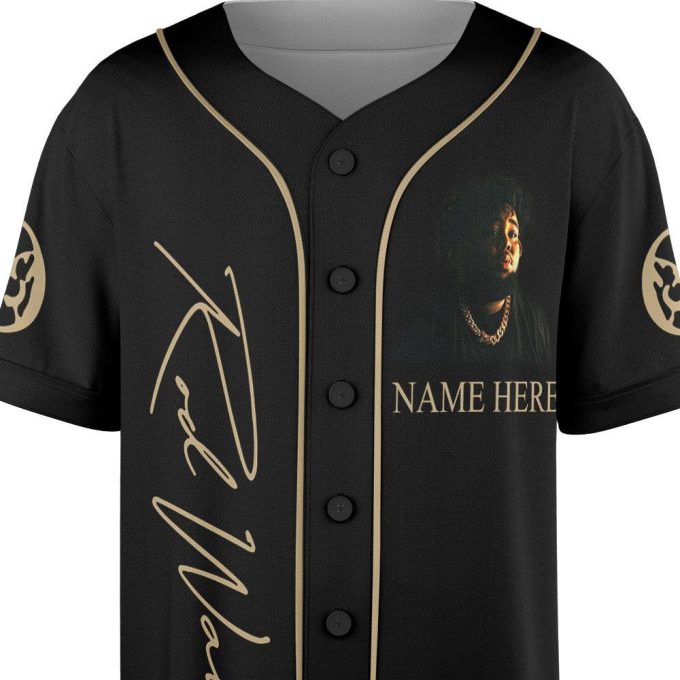 Custom Name Rod Wave Rap Baseball Jersey