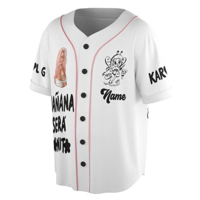 Personalized Custom Karol G Mana Sera Bonito Baseball Jersey