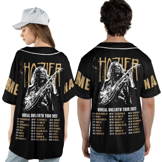 Custom Name Hozier 2023 Tour Baseball Jersey 5