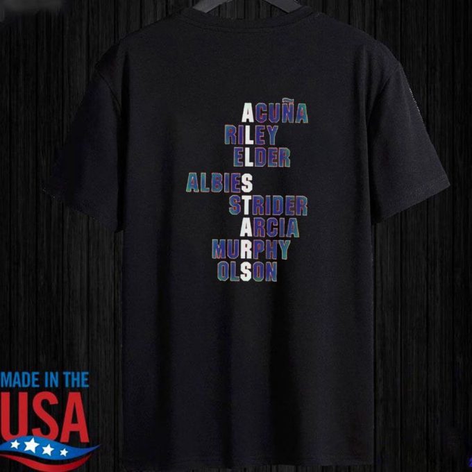 All Stars Acuna Riley Elder Albies Strider Arcia Murphy Olson T-Shirt For Men Women Gift For Men And Women 2