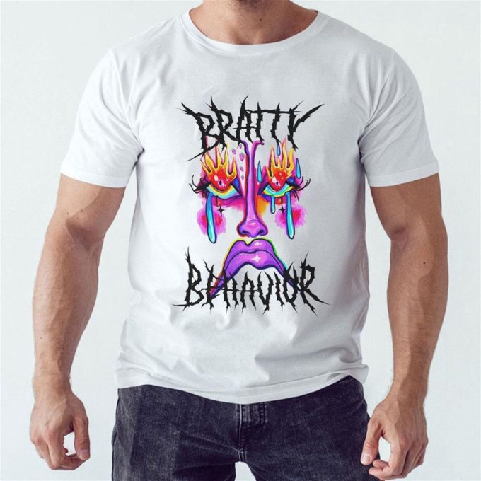 Official Bratty Behavior Face Art T-Shirt For Men Women Gift For Men And Women 1