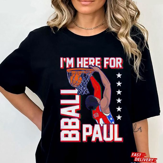 Official Im Here For Bball Paul Reed Gift For Men Women 8