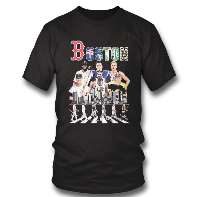 Boston Sports Abbey Road Teams Players Signatures T-Shirt Hoodie 3