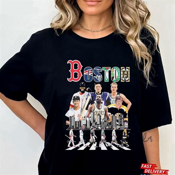 Boston Sports Abbey Road Teams Players Signatures T-Shirt Hoodie 4