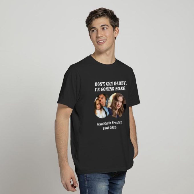 In Memory Of Lisa Marie Presley Shirt, Elvis Presley And His Daughter T-Shirt 1