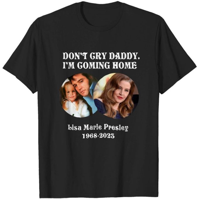 In Memory Of Lisa Marie Presley Shirt, Elvis Presley And His Daughter T-Shirt 3