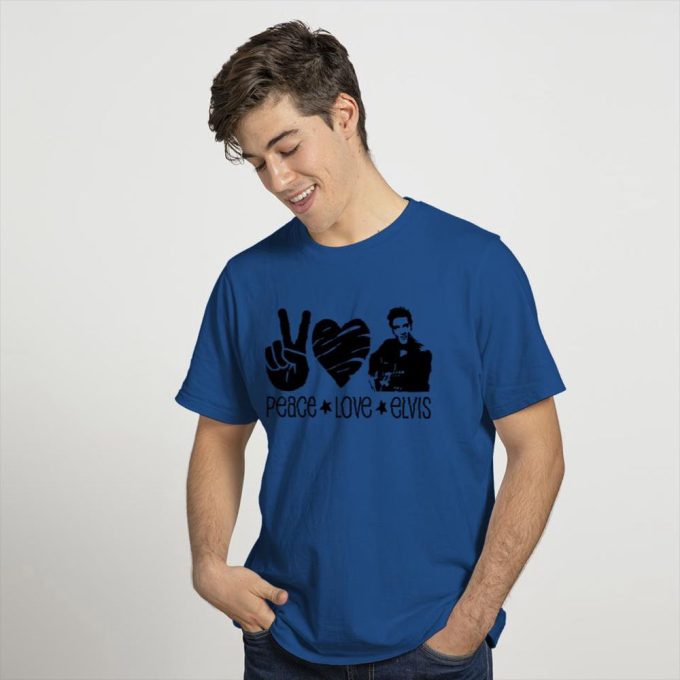 Peace Love Elvis T-Shirt For Men And Women 2