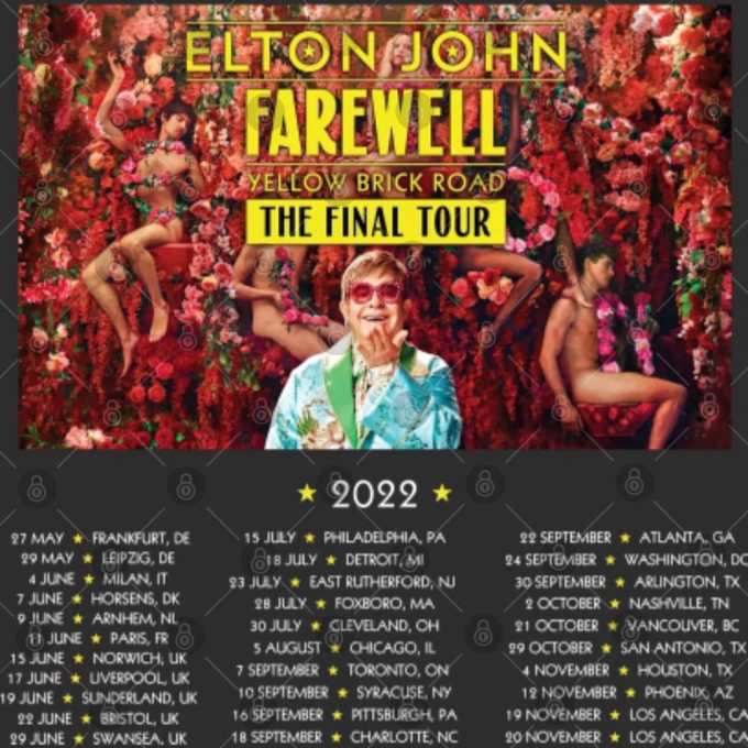 Elton John Farewell Tour 2024 North America New Dates Shirt Gift For Men And Women 4