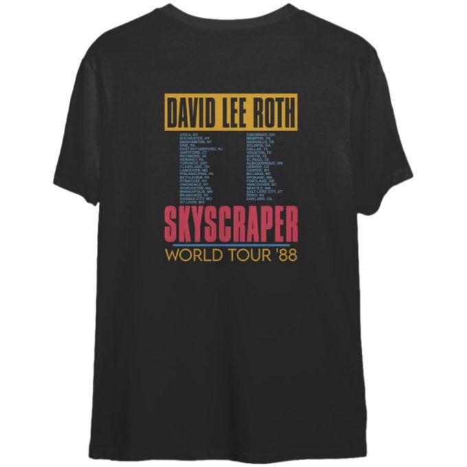 Vintage Skyscraper David Lee Roth World Tour 1988 Gift For Men And Women 2