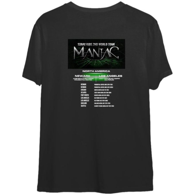 Stray Kids 2Nd World Tour Maniac 2024 Shirt Gift For Men And Women 2