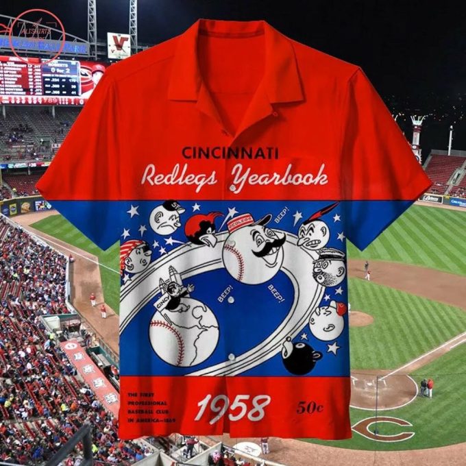 1958 Cincinnati Reds Retro Hawaiian Shirt 1