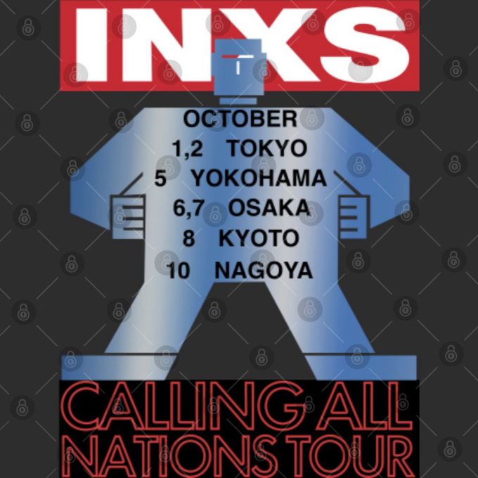 1988 Inxs Calling All Nations Tour Shirt, Inxs Japan Tour 1988 T-Shirt 4