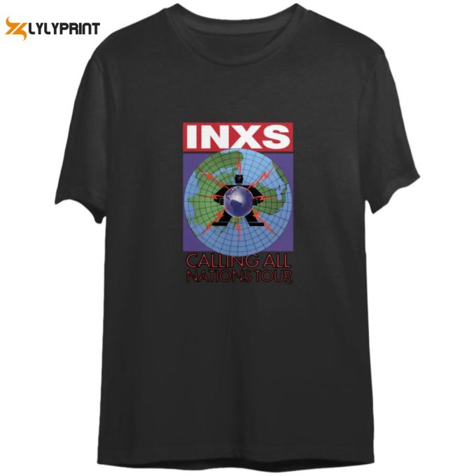 1988 Inxs Calling All Nations Tour Shirt, Inxs Japan Tour 1988 T-Shirt 1