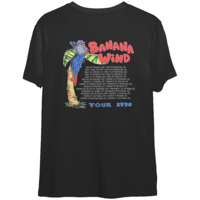 Vintage 1996 Jimmy Buffett Banana Wind &Amp; Parrot Tour T-Shirt 2