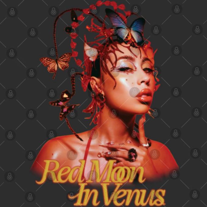 2 Sided Red Moon In Venus Album Shirt, Kali Uchis Red Moon In Venus Vintagegift For Men And Women 4