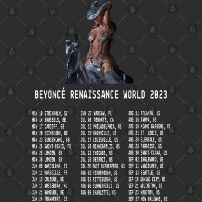2023 Beyonce Renaissance Tour T-Shirt, Beyonc Tour Double Sided Shirt 3