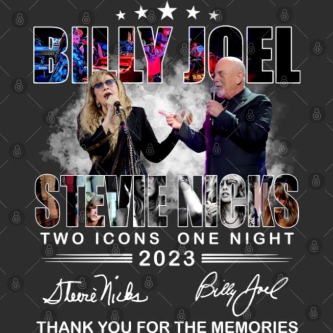 2023 Billy Joel Stevie Nick Two Icons One Night Shirt 2