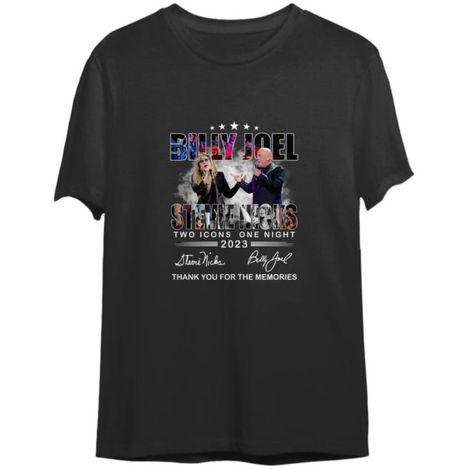 2023 Billy Joel Stevie Nick Two Icons One Night Shirt 1