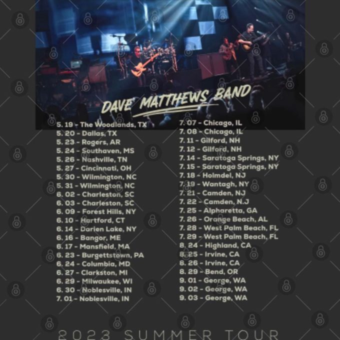 2023 Concert Dave Matthews Band Shirt Dmb T-Shirt Summer Tour 4