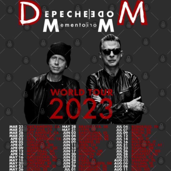 2023 Depeche Mode Memento Mori World Tour T-Shirt - Rock Tour Shirt 4