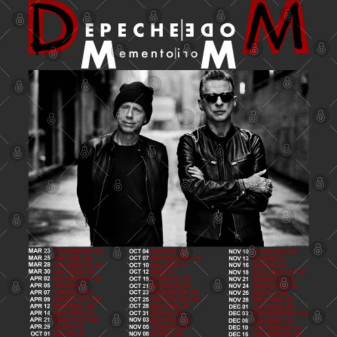 2023 Depeche Mode Memento Mori World Tour T-Shirt - Official Depeche Mode Tour 2023 Shirt 4