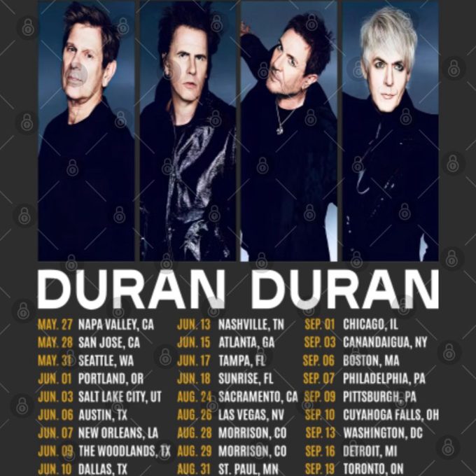 2023 Duran Duran North American Tour T-Shirt, Duran Duran Future Past 2023 Tour T-Shirt 4