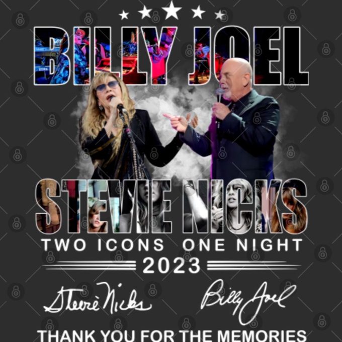2023 Tour Stevie Joel Billy One Two Night Icons Nick T-Shirt 3