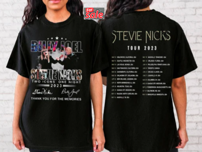 2023 Tour Stevie Joel Billy One Two Night Icons Nick T-Shirt 4