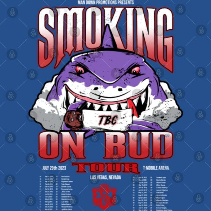 Exclusive 2Sides Errol Spence Jr Smoking On Bud Tour 2023 Tee 3