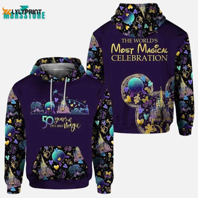 50Th Anniversary Of Magic The World'S Most Magical Celebration Hoodie 3D 1