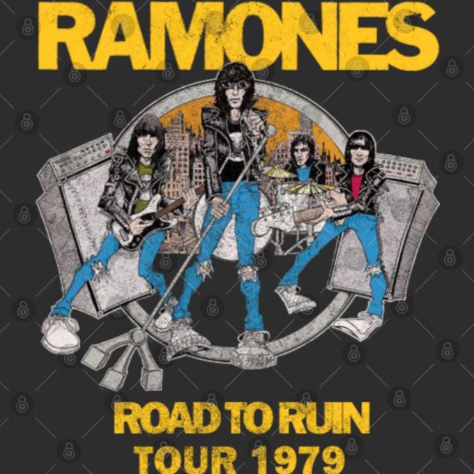 Vintage 70S Ramones Road To Ruin Tour T-Shirt - Classic Punk Rock Memorabilia 3