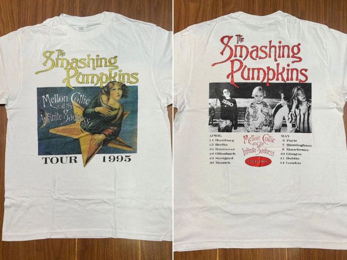90'S Smashing Pumpkins Tour 1995 T-Shirt, Smashing Pumpkins T-Shirt 5