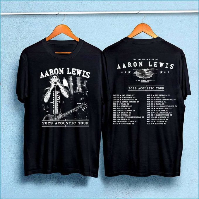 Aaron Lewis 2023 Acoustic Tour Tshirt: Exclusive Merchandise For Fans! 5