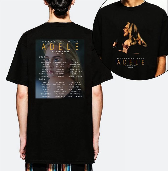 Adele Tour 2022 T-Shirt, Weekends With Adele Concert 2022 Double Sided Shirt 5