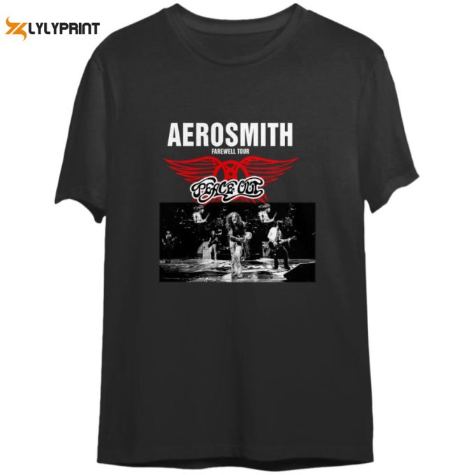 Aerosmith 2023-2024 Peace Out Farewell Tour Band T-Shirt: Rock The Stage With Authentic Memorabilia! 1