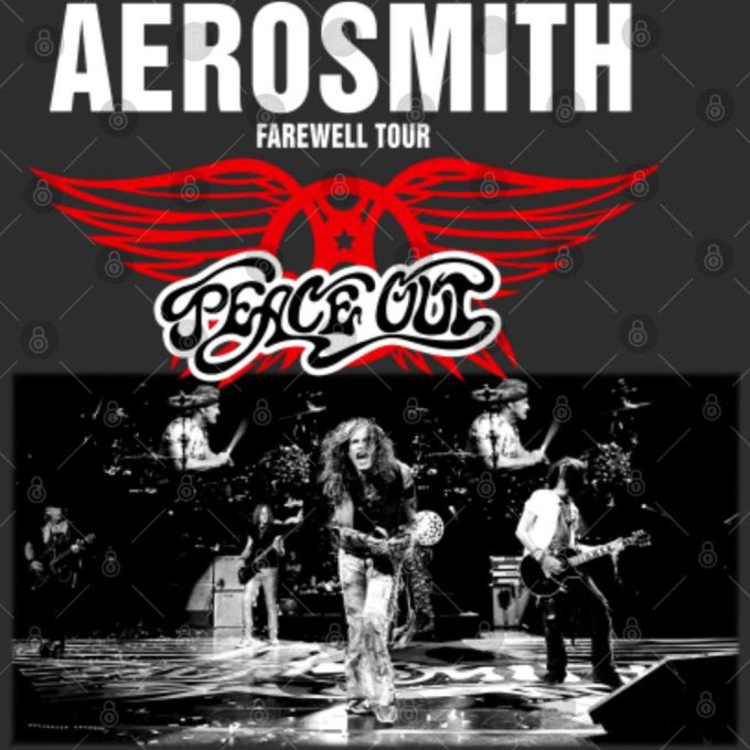 Aerosmith 2023-2024 Peace Out Farewell Tour Band T-Shirt: Rock The Stage With Authentic Memorabilia! 3