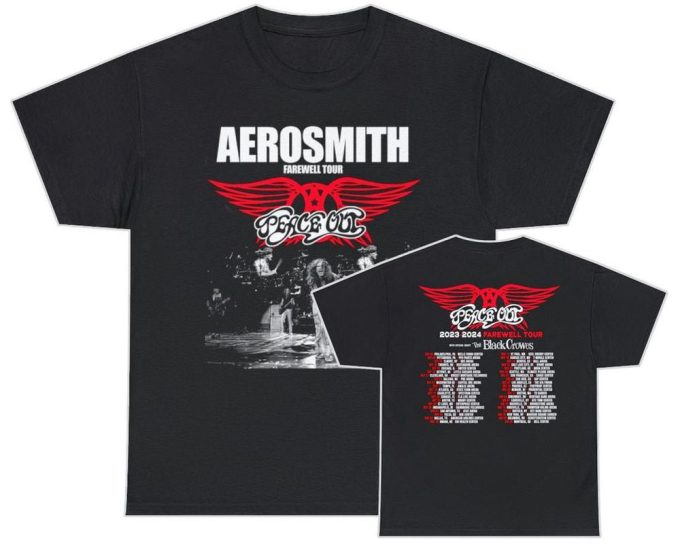 Aerosmith 2023-2024 Peace Out Farewell Tour Band T-Shirt: Rock The Stage With Authentic Memorabilia! 5