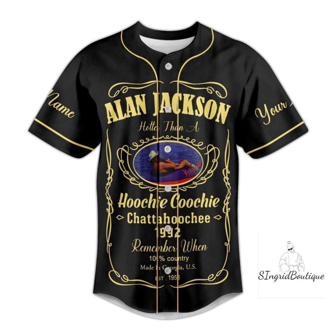 Alan Jackson Jersey Shirt, Custom Alan Jackson Baseball Jersey 2