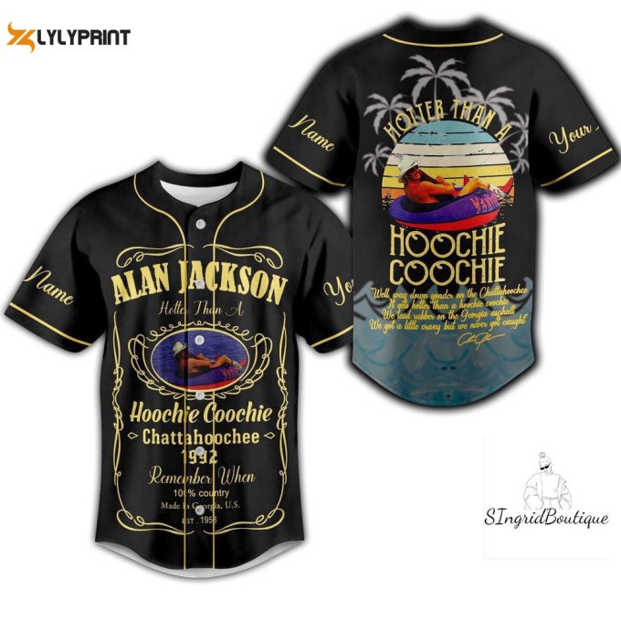 Alan Jackson Jersey Shirt, Custom Alan Jackson Baseball Jersey 1