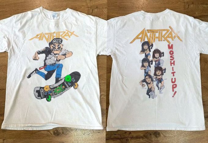 Anthrax Mosh It Up Tour 1987 T-Shirt, Vtg 80S Anthrax Tour Concert Graphic Shirt, Mosh It Up Shirt, Gift For Dad 4