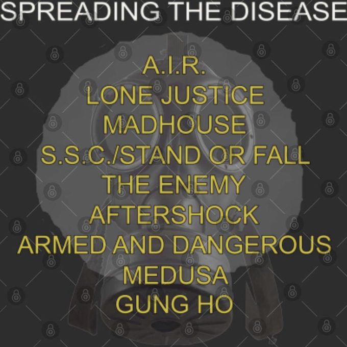 Anthrax 'Spreading The Disease Tracklist' Black T-Shirt 2